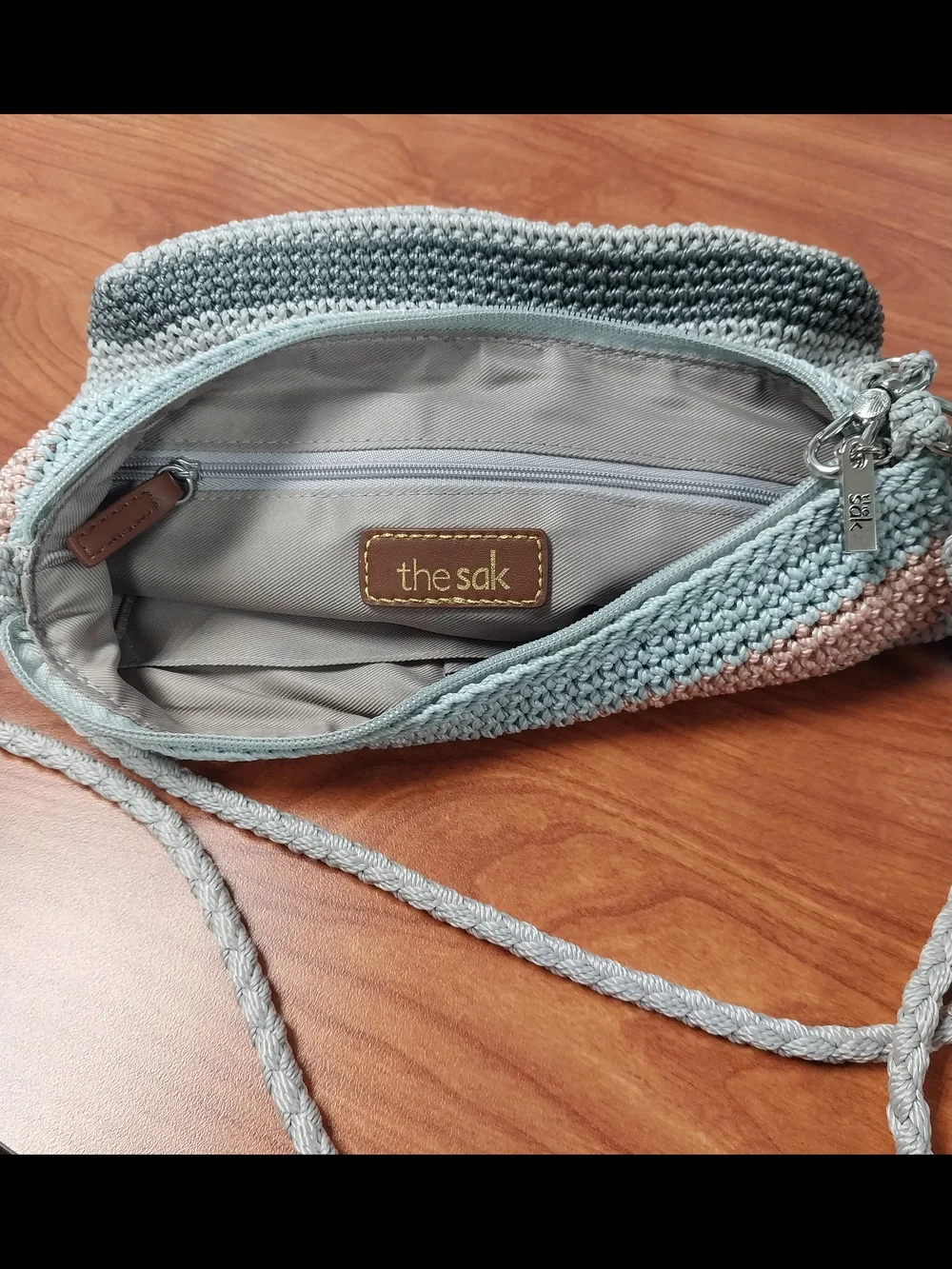 NWOT The Sak Vintage  Crocheted Striped Pastel Boho Coastal Chic Y2K Bag